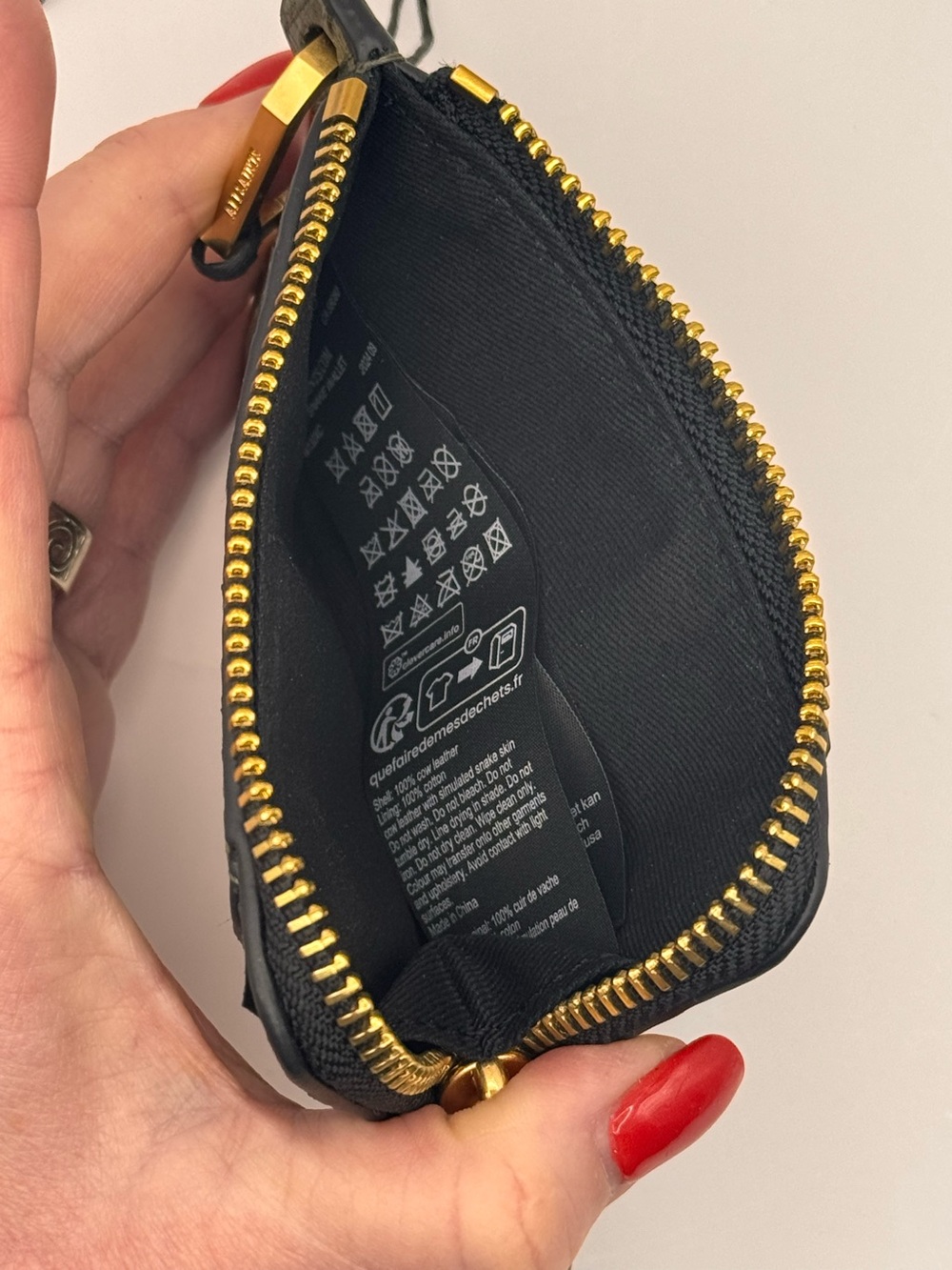 AllSaints Remy Snake Wallet in Military Green Unisex New - Picture 4 of 13